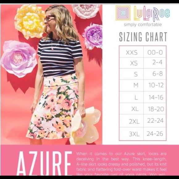 NWT S Lularoe Azure Skirt - Picture 3 of 3